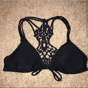 A&F black bathing suit top